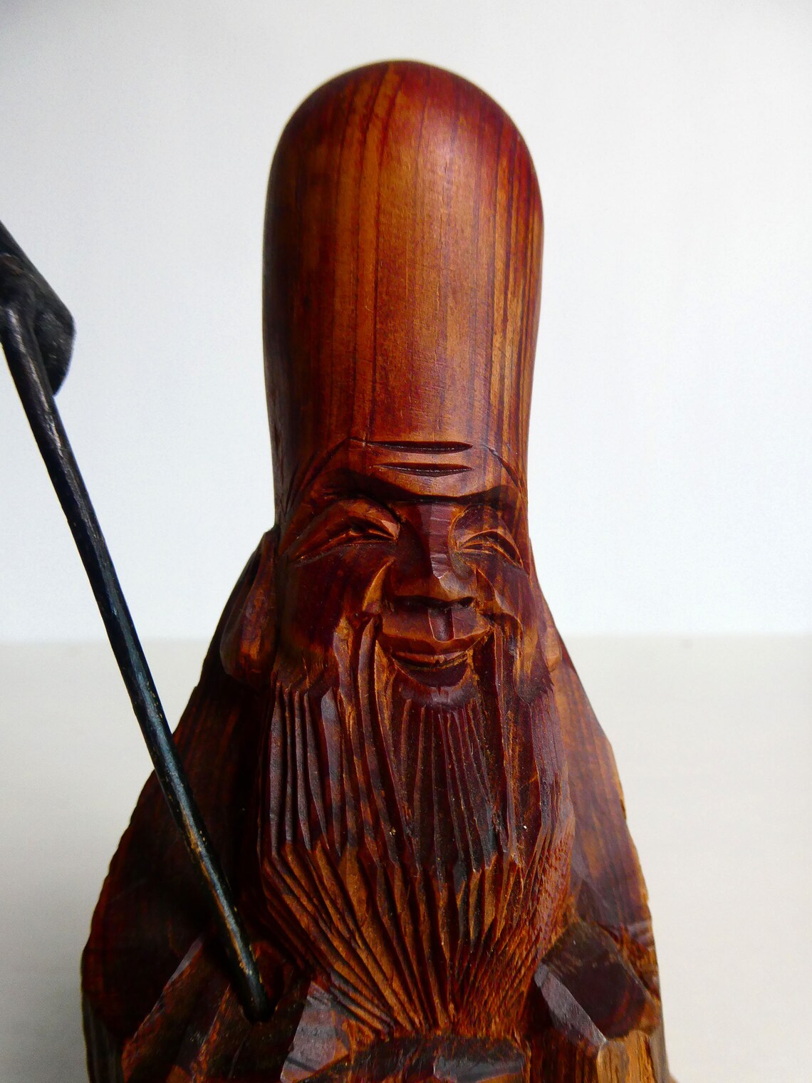 Hand Carved Small Wooden Statue Japanese Vintage Etsy