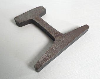 Paperweight - Japanese vintage - cross-section of railway rail - WhatsForPudding #4002
