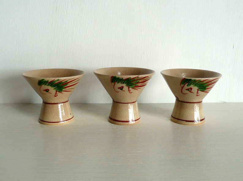 hand painted Kutani ware Sake serving set WhatsForPudding #2687 birds and flowers 2 bottles and 3 cups Japanese vintage