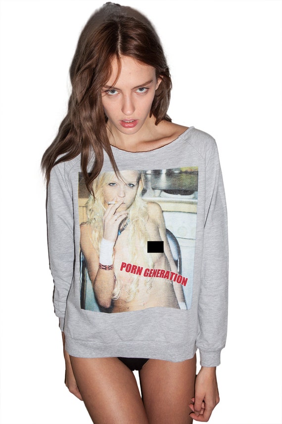 SEXY Hot Topless GIRL Graphic Sweatshirt PORNCHIC Grunge pic image