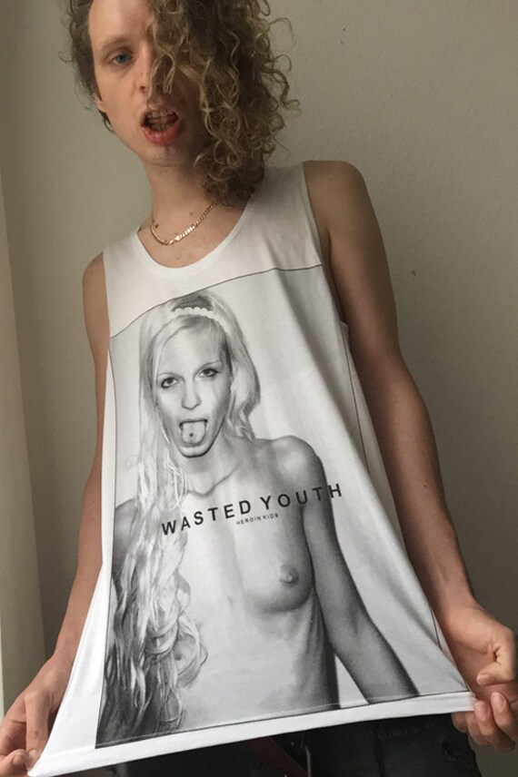 Wasted Youth Porn - WASTED YOUTH Indie Rock Club Fashion Sleeveless mature porn Shirt