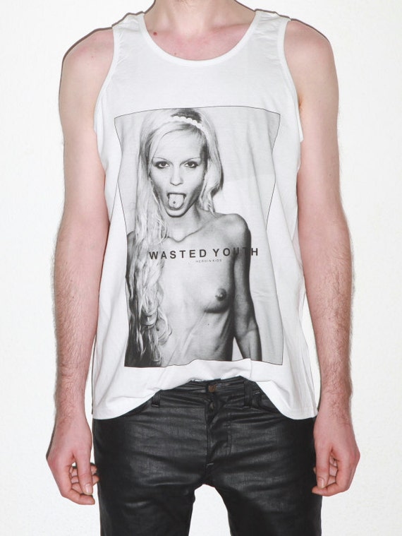 Wasted Youth Porn - WASTED YOUTH Indie Rock Club Fashion Sleeveless mature porn Shirt