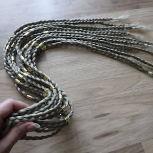 Decorated Micro Braid Extensions - Choose Your Color! - 10 Loop Ended Synthetic Hair  Accessory for Easy Costume Hair Styling FREE Dom. Ship