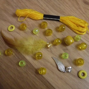 Assortiment Dreadlockkralen Haaraccessoire Gele Kleur 20-delig Verscheidenheidspakket Potlood Dunne Duurzame Haarsieraden