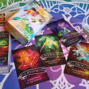 Stellar Fable Oracle Deck & Booklet - Fantasierijke sterrenbeelden op 81 kleurrijke kaarten! Originele Astrologie Storytelling Orakel/Tarotkaarten