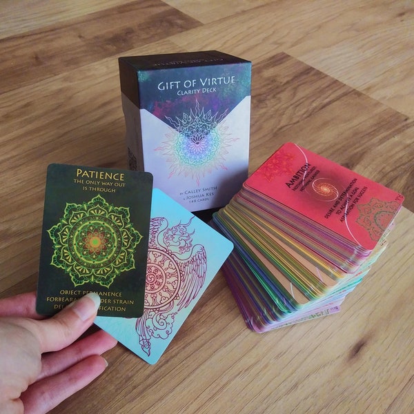 The Gift of Virtue Clarity Deck - Words of Wisdom on 148 Colorful Cards! Astrology Zodiac Clarification to Enhance Tarot or Oracle Reading