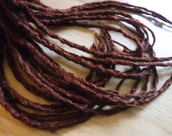 Synthetic Dreadlocks - Sample Set of 10 Ends - Microthin Natural Texture Dreadlock Extensions - Kanekalon Dreads Custom Color