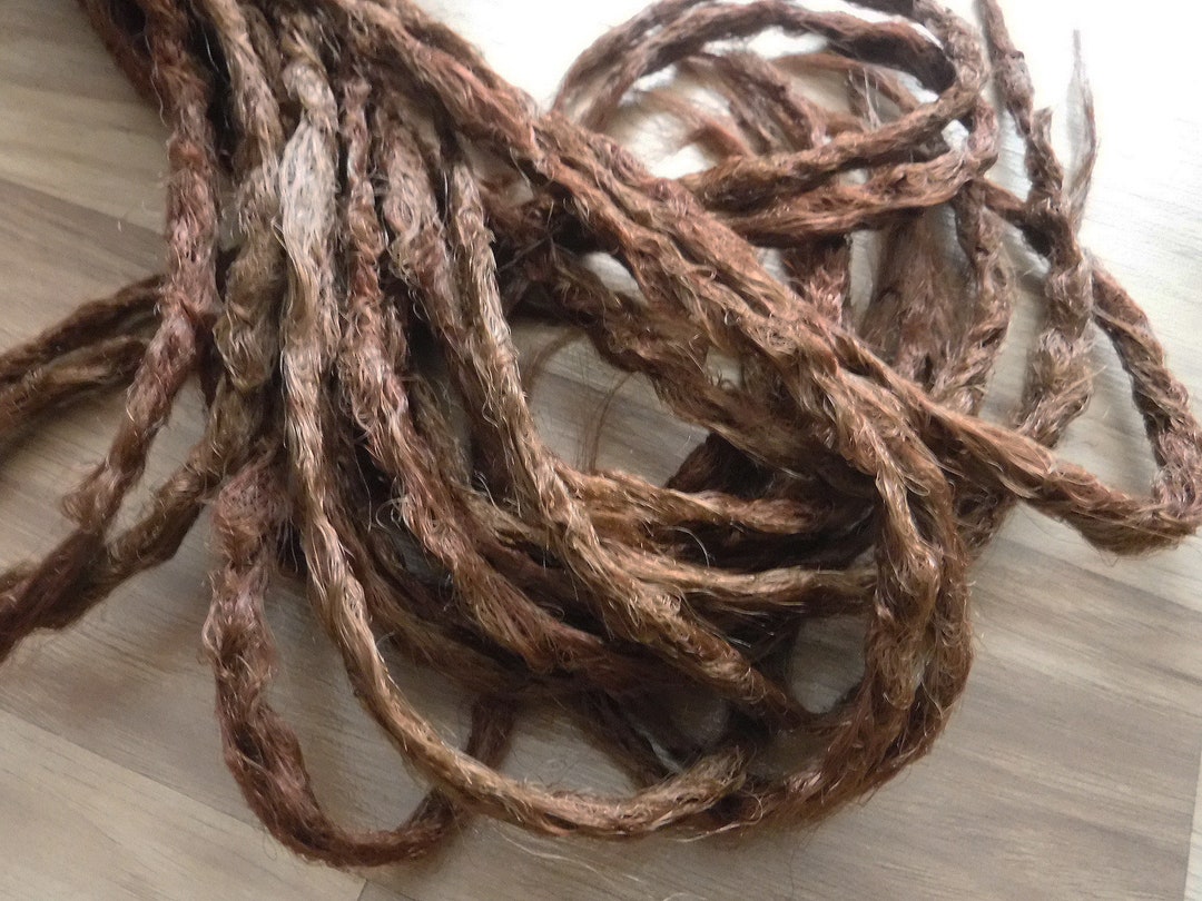 Synthetic Dreadlocks - Custom Color Blend - Rust - Crocheted Natural ...