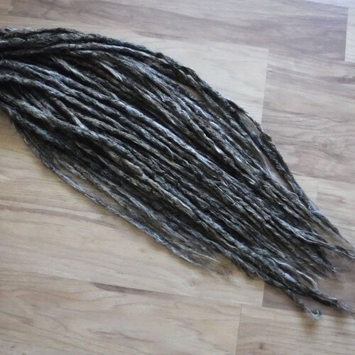 Synthetic Dreadlocks - Half Set (40 shops ends) Natural Crocheted Texture Sharpie Thick Extra Long 24