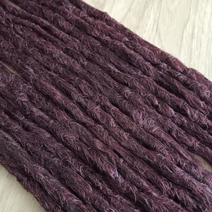 Synthetic Dreadlocks - Dark Burgundy 8 DE Bundle - Natural Crochet Texture Sharpie Thick Dreadlock Extensions In Stock