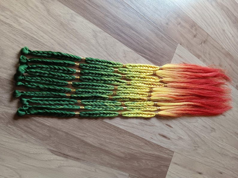 Synthetic Braids - Fiesta - Rasta Ombre Loop Ended - Boho Fancy ...