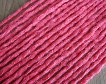 Synthetic Dreadlocks - Pink 10 SE - Natural Texture Microthin Dreadlock Extensions In Stock