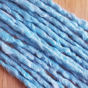 Synthetic Dreadlocks - Polar Blue 8 DE Bundle - Natural Crochet Texture Sharpie Thick Dreadlock Extensions In Stock