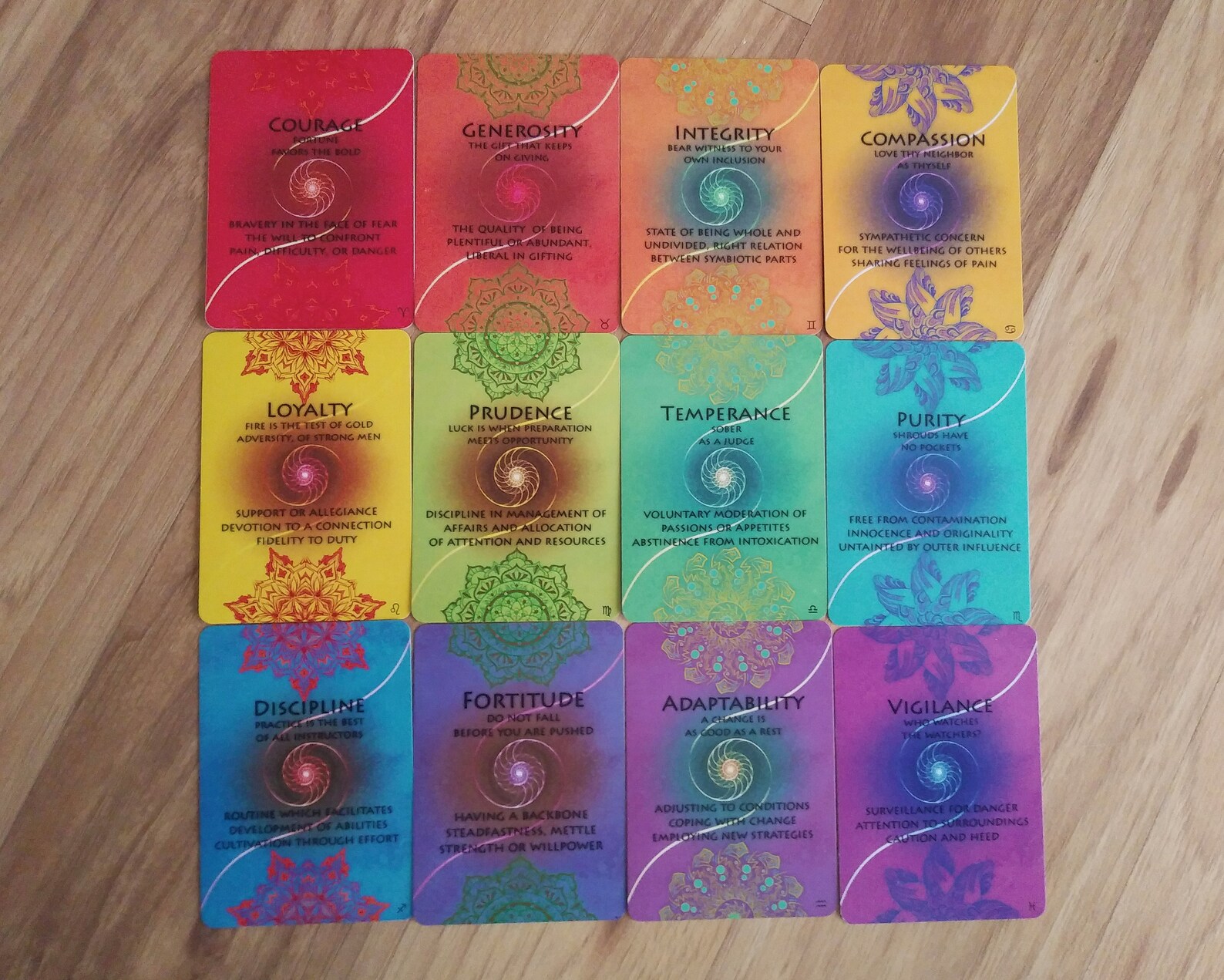 The Gift of Virtue Clarity Deck Words of Wisdom on 148 Colorful Cards ...