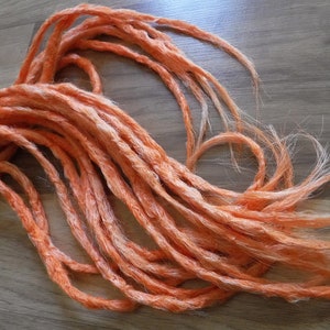 Synthetic Dreadlocks - Custom Color Blend - Creamsicle - Crocheted Natural Texture Dreads Made to Order