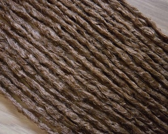 Synthetic Dreadlocks - Auburn Set of 10 SE - Natural Texture Microthin Dreadlock Extensions In Stock