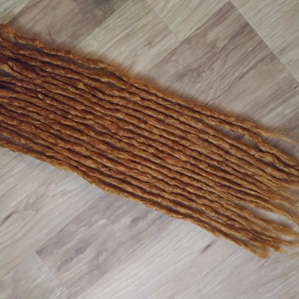 Synthetic Dreadlocks - Ginger 8 DE Bundle - Natural Crochet Texture Sharpie Thick Dreadlock Extensions In Stock