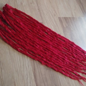 Synthetic Dreadlocks - Cherry 8 DE Bundle - Natural Crochet Texture Sharpie Thick Dreadlock Extensions In Stock