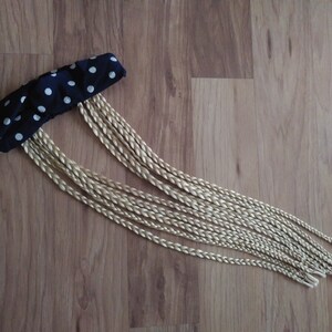 Pattern Print Stretchy Braid Headband - Blonde #613 - Synthetic Hair Band Accessory for Easy Costume Hair Styling