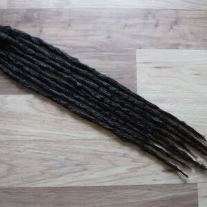 Custom Synthetic Dreadlocks - 4 Dread Weft Clip Natural Look Crocheted ...