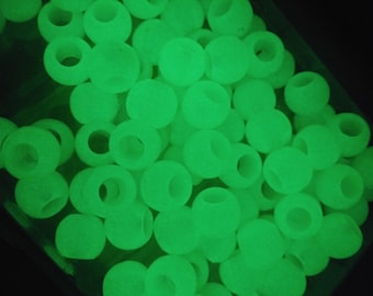 Glow in the Dark Dreadlock Beads - Glowing Braid/Dread Accessory - 10 Pieces - Large Hole Plastic Durable Hair Jewelry