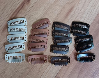 Hårklämmor i metall för håraccessoarer, enkel att fästa, snäppkam, frisyr, 5-pack