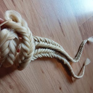Platinum Blonde 30&quot; Extra Long Fishtail Braid Pair - Synthetic Hair Extension Accessory for Easy Costume Hair Styling