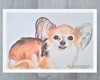 Custom Signed 9x6 Pet Portrait Watercolors ~Personalized Gifts ~Custom Pet Portraits ~Pet Lover Gifts ~Pet Gifts ~ Pet Paintings