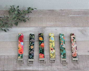 Floral Keychain Wristlet/Rifle Paper Co Key Fob/Wrist Keychain/Key Ring/Keychain