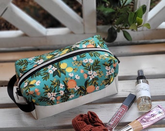 Floral makeup bag