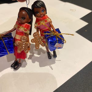 African American doll ornaments