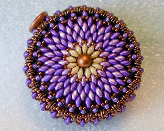 Hand Beaded Retractable 5′ Seamstress Measuring Tape // Wonderful Gift // Finished Piece - Finished Piece