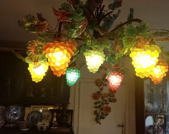 Antique Murano Glass Grape Chandelier