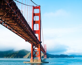 San Francisco Golden Gate Bridge Photograph, Golden Gate Color Wall Art, San Francisco Wall Art, Wanderlust Decor, Bridge Art, SF Cityscape