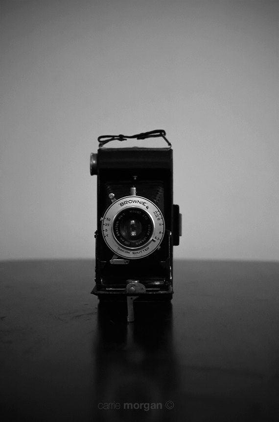 Black and White Vintage Camera Photograph Brownie Camera Etsy