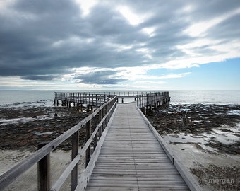 Shark Bay Pier Print, Australia, Coastal Seascape Photography
