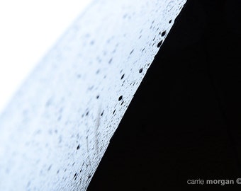Black and White Raindrop Photography, Modern Abstract Wall Art