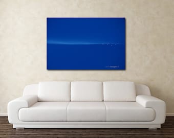 Blue Abstract Canvas Wrap, Blue Water Photography, Water Photograph on Canvas, Blue Modern Canvas Wall Art, Blue Contemporary Art Canvas