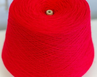 Red yarn cone