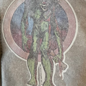 Awesome dead stock 1970 dated Canyon House Horror classic iron on transfer  Cyclops