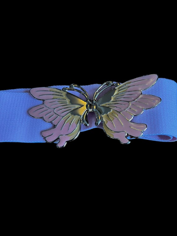 Beautiful pastel 1970’s butterfly stretchy elastic