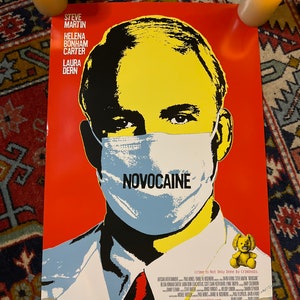Original 2000s Novocaine vintage movie promo poster 20x13 1/2 horror Steve Martin image 1