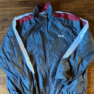 SALE amazing vintage Fila  track jacket windbreaker unisex size Large
