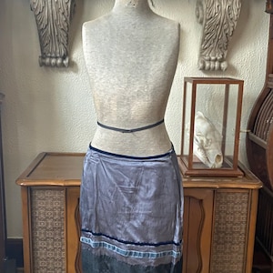 Breath taking rare designer vintage Moschino 90’s silk raw hem skirt!