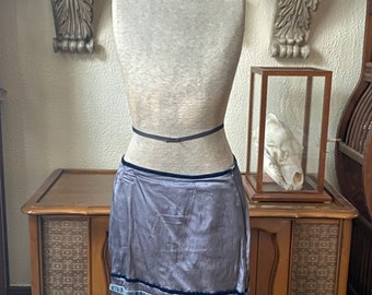 Breath taking rare designer vintage Moschino 90’s silk raw hem skirt!