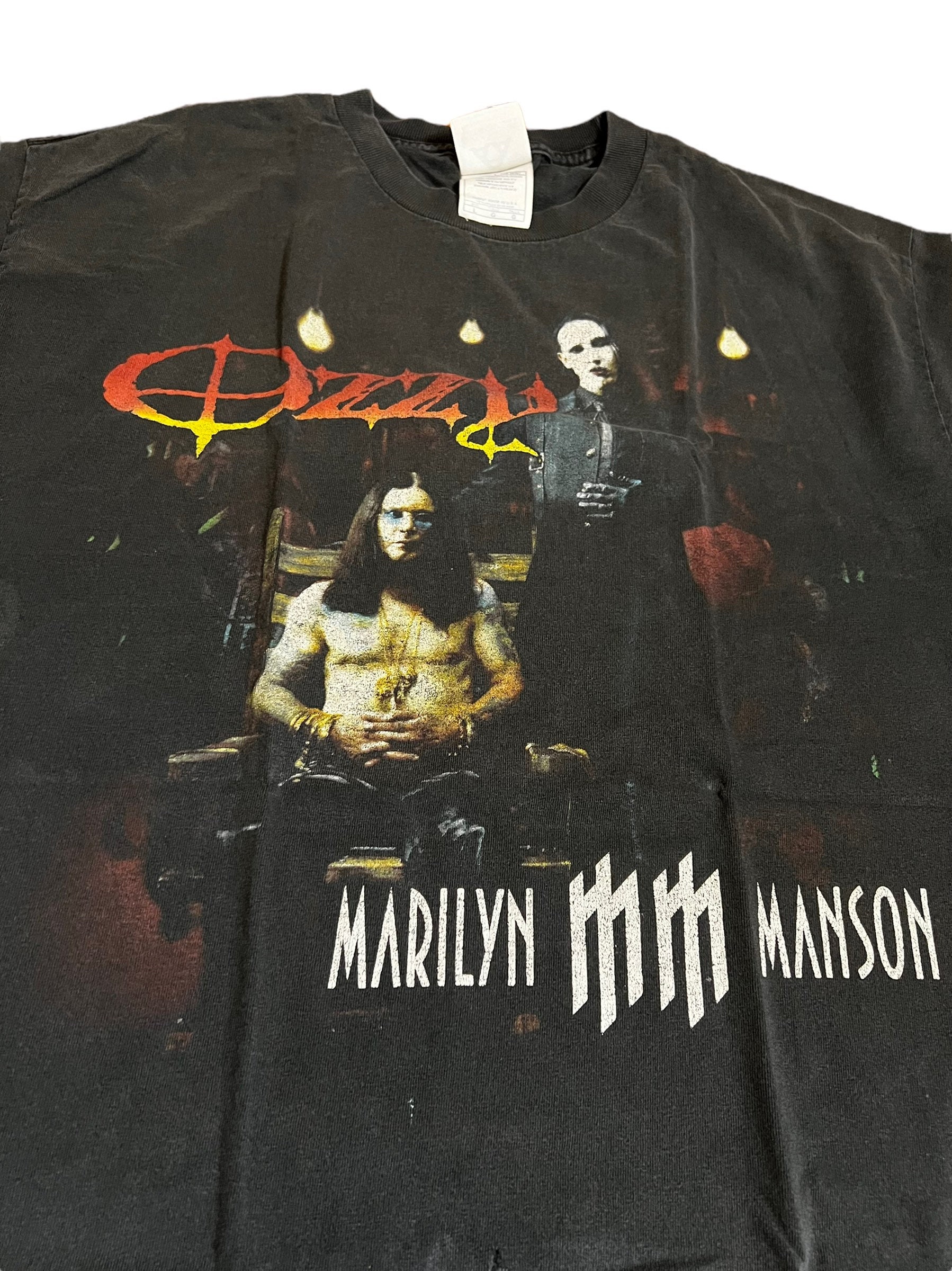 Perfectly Distressed Vintage Ozzfest 2003 Tour Shirt With