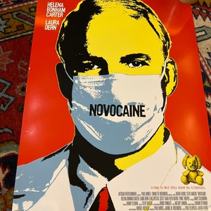 Original 2000s Novocaine vintage movie promo poster 20x13 1/2 horror Steve Martin image 2