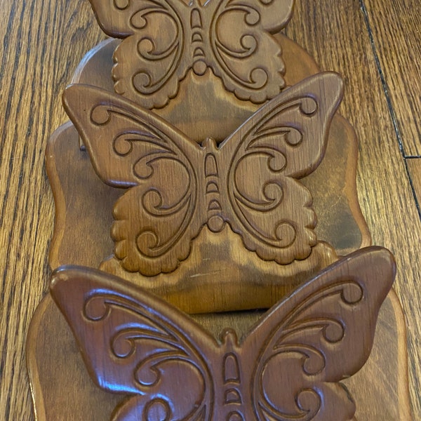 Schöne Vintage Schmetterling Holz Mail Veranstalter snd Schlüsselanhänger