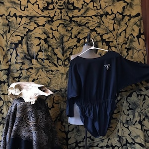 The awesomest onesie bodysuit in town circa 1980’s retro playboy sport bat wing style super rad womans size small medium