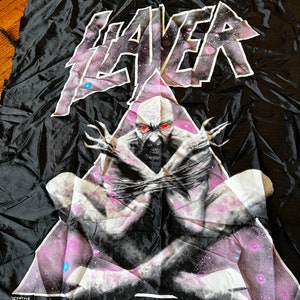 Amazing rare  SLAYER vintage 1995  wall tapestry  dated and by brockum